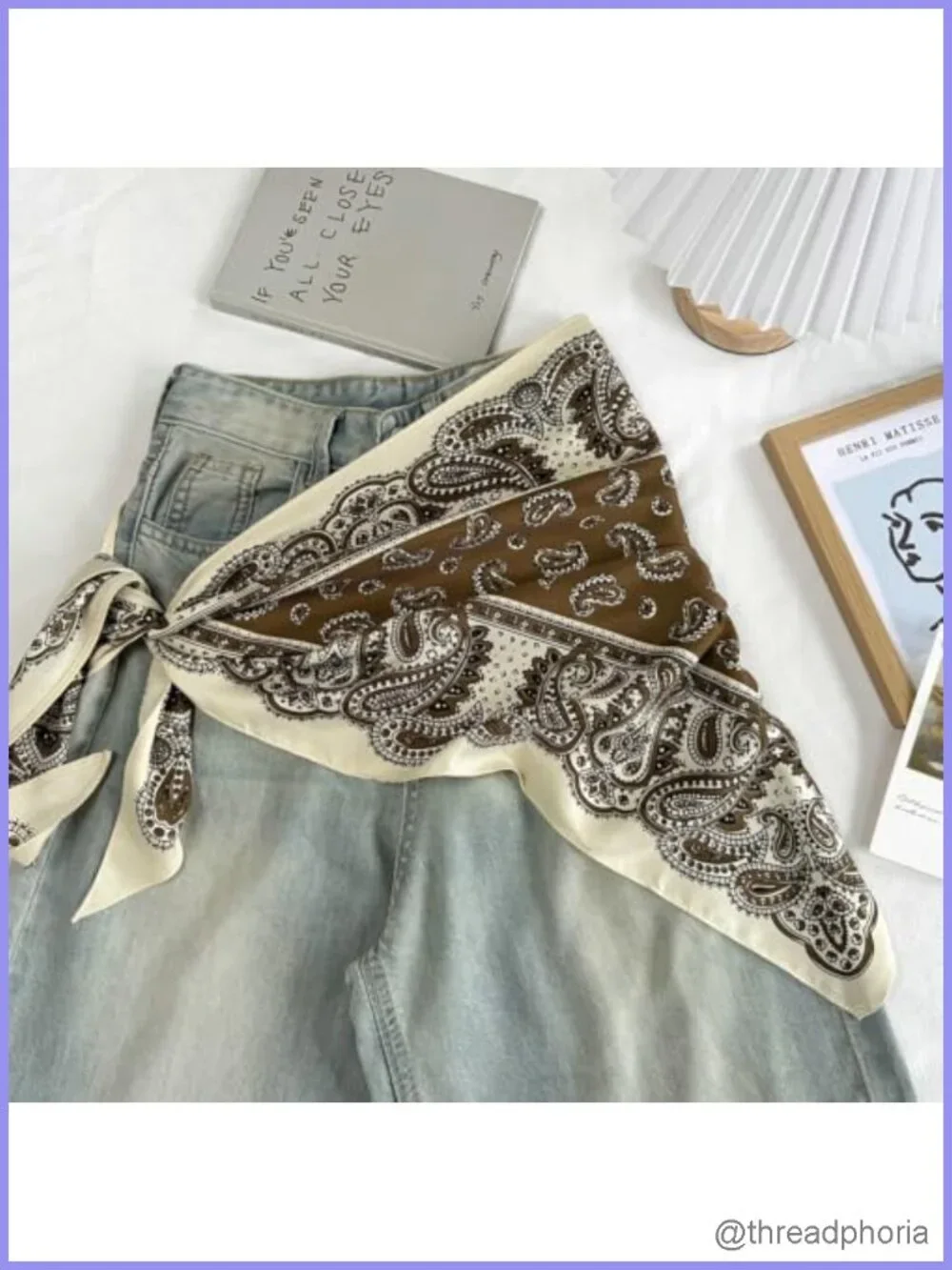Silky Feeling Triangle Shawl Headscarf Scarf for Women, Multifunctional Hair